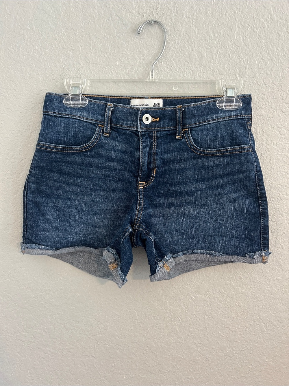 Girl’s Dark Blue Denim Cutoff Shorts